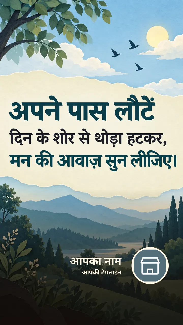 अपने पास लौटें - Suvichar Image, प्रकृति, आसमान, पक्षी