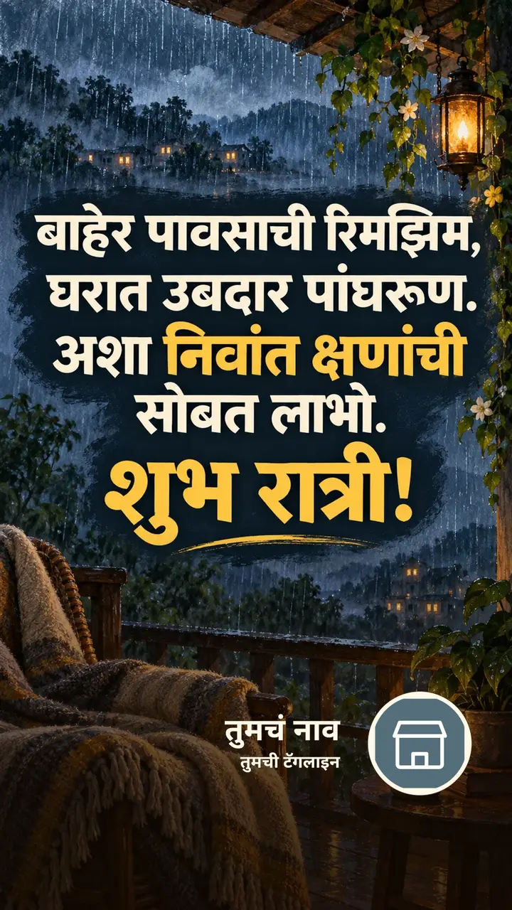 बाहेर पावसाची रिमझिम, - Shubh Ratri Image, पाऊस, मेणबत्ती