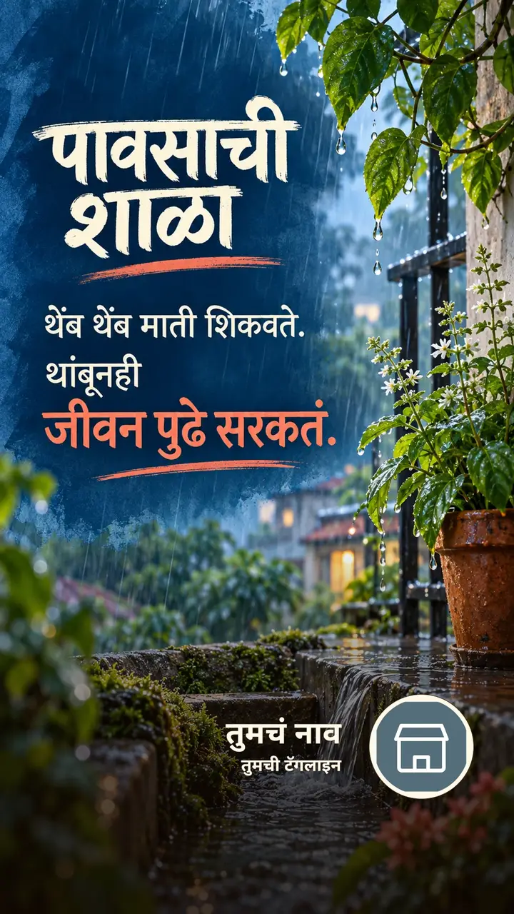 पावसाची शाळा - Suvichar Image, निसर्ग, पाऊस