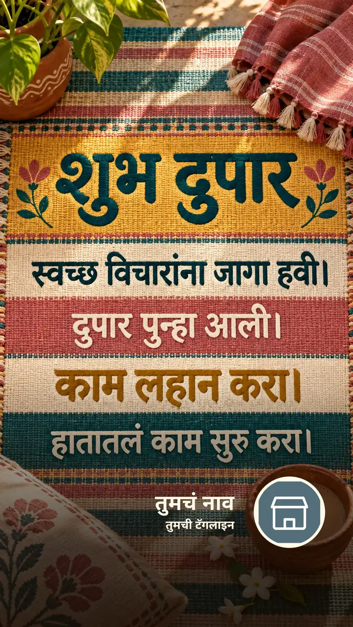 शुभ दुपार - स्वच्छ विचारांना जागा हवी। - दुपार पुन्हा - Shubh Dupar Image