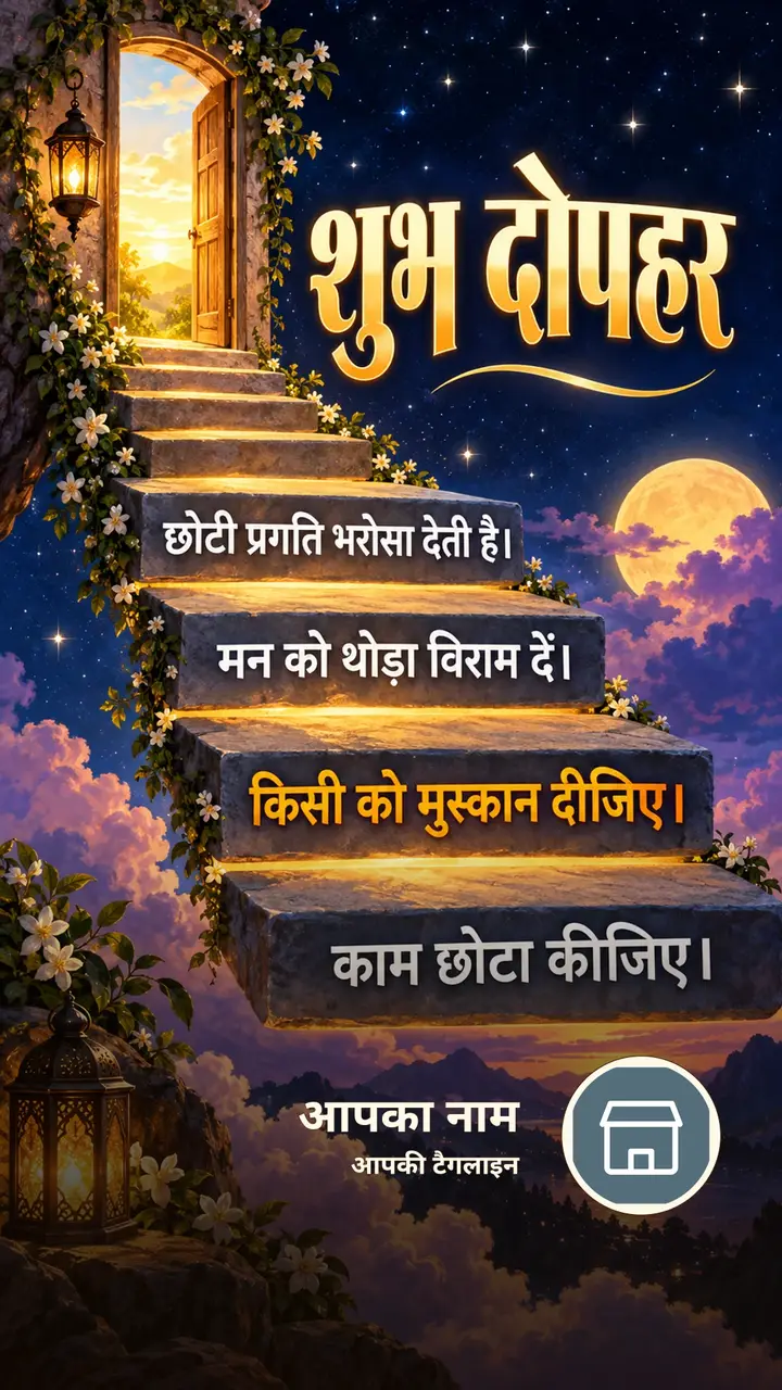 शुभ दोपहर - छोटी प्रगति भरोसा देती है। - मन को थोड़ा - Dopahar Image