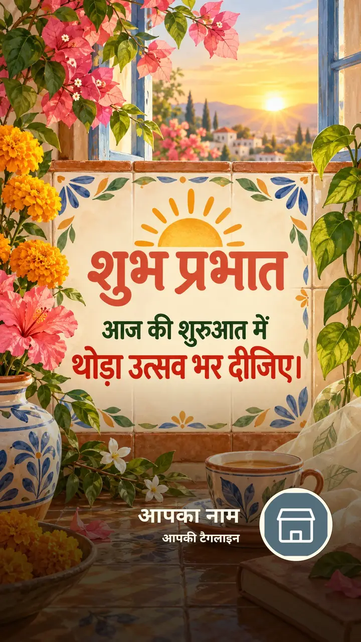 शुभ प्रभात - आज की शुरुआत में - Suprabhat Image, फूल, सूर्योदय, चाय