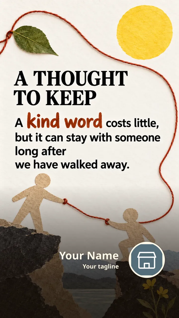 A THOUGHT TO KEEP - Quote Image