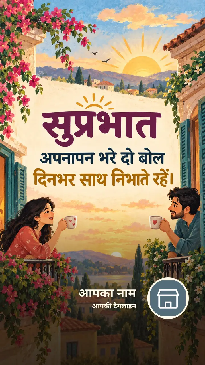 सुप्रभात - अपनापन भरे दो बोल - Suprabhat Image, सूर्योदय, जोड़ा