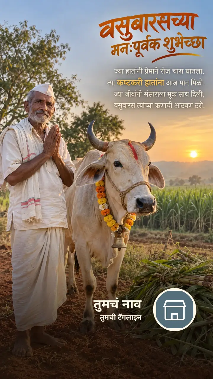वसुबारसच्या मनःपूर्वक शुभेच्छा - ज्या हातांनी प्रेमाने - Festival Image, निसर्ग, गाव