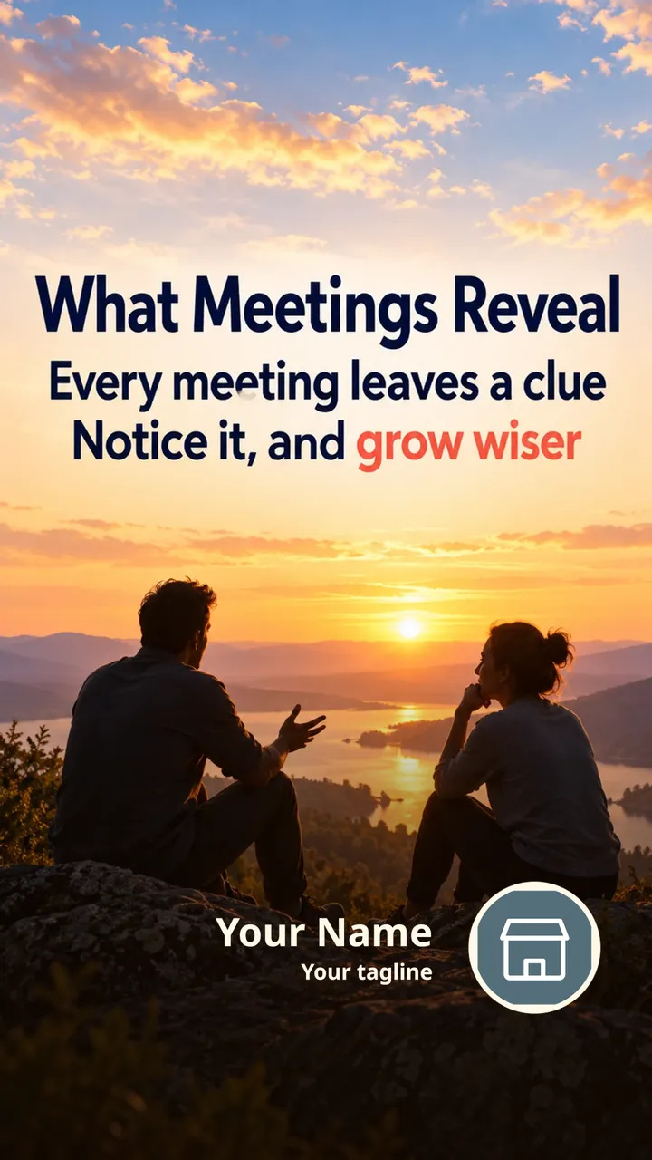 What Meetings Reveal - Quote Image, Nature, Sky, Friends