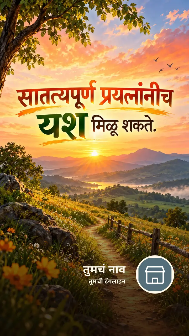 सातत्यपूर्ण प्रयत्नांनीच - Motivation Image, डोंगर