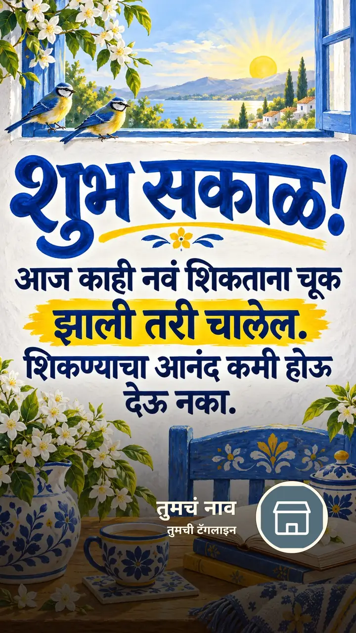 शुभ सकाळ! - आज काही नवं शिकताना चूक - Shubh Sakal Image, फुलं, पक्षी