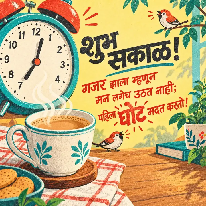 शुभ सकाळ! - गजर झाला म्हणून - Shubh Sakal Image, पक्षी, कॉफी