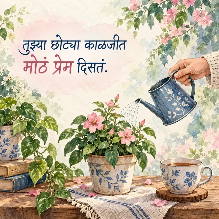 तुझ्या छोट्या काळजीत - नातीगोती Image, फुलं, निसर्ग