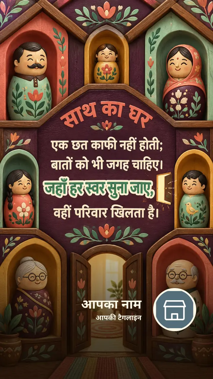 साथ का घर - Suvichar Image, परिवार