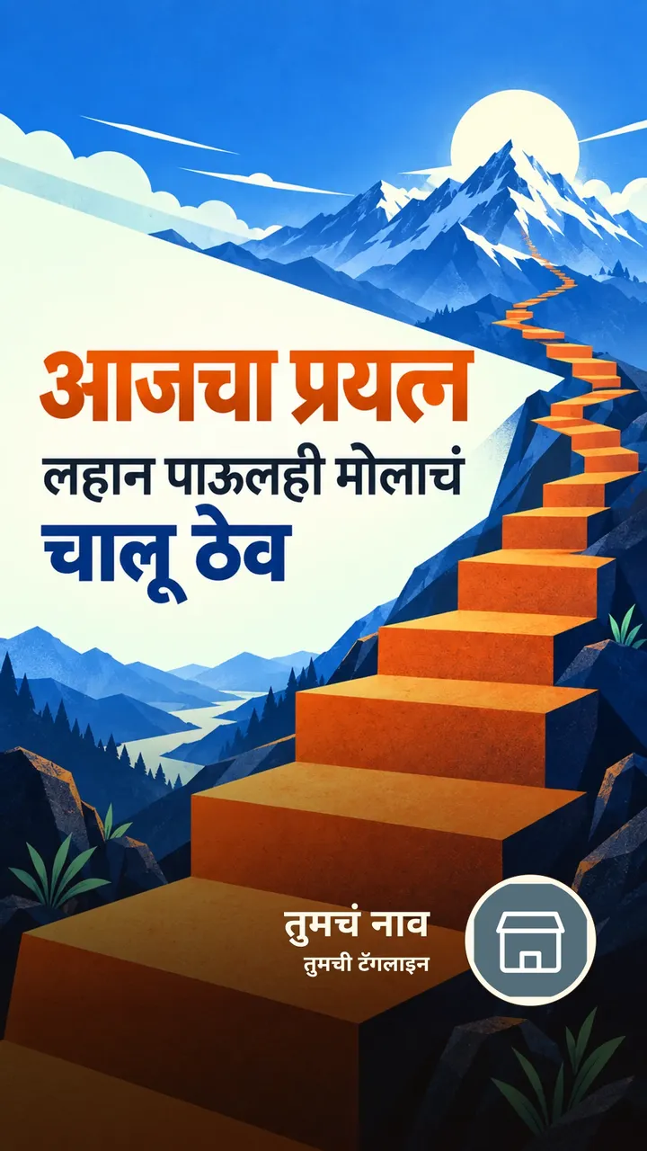 आजचा प्रयत्न - Motivation Image, निसर्ग, डोंगर