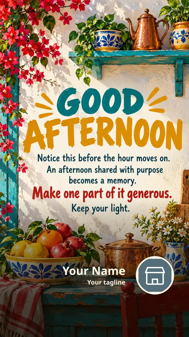 GOOD AFTERNOON - Notice this before the hour moves on. - An afternoon - Afternoon Image