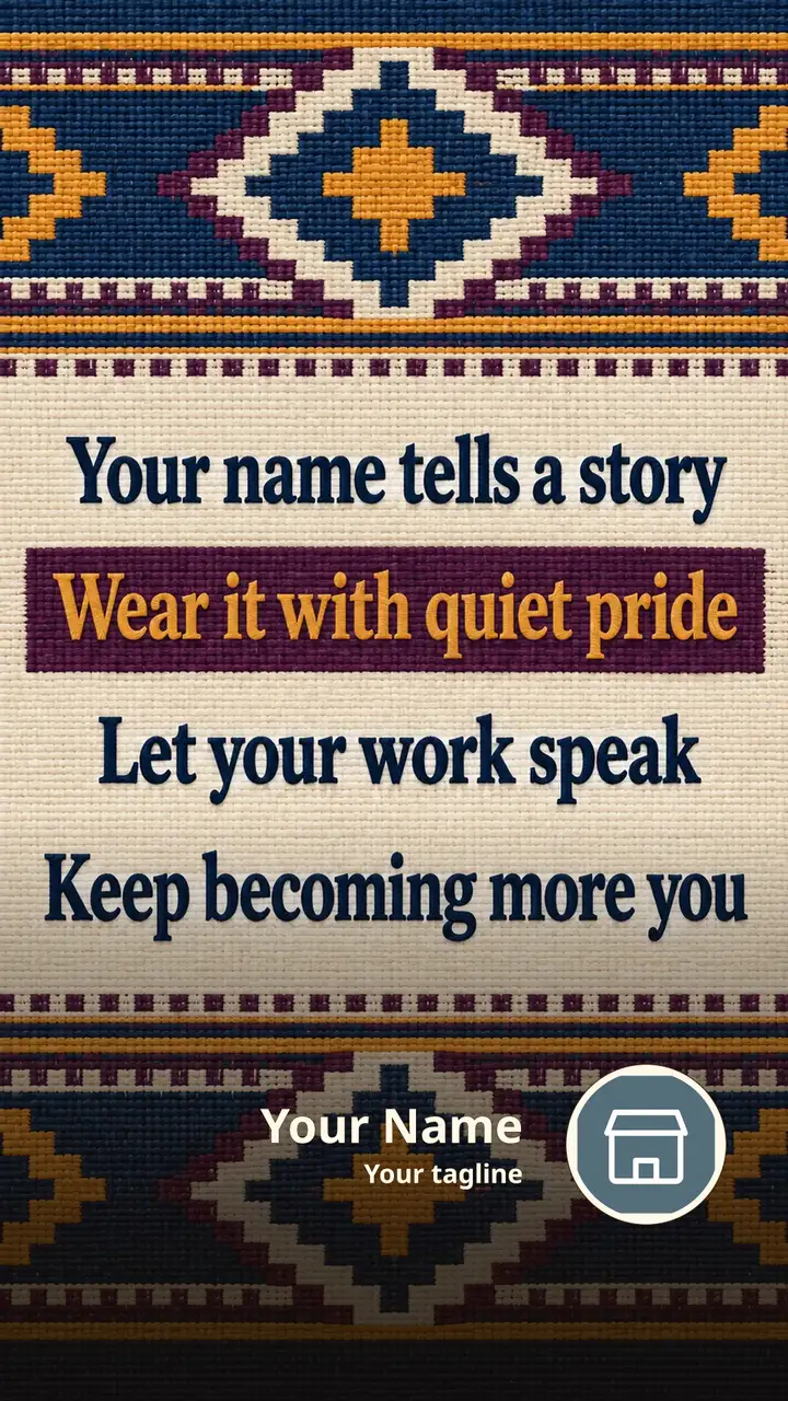 Your name tells a story - Motivational Image