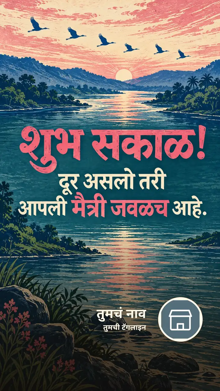 शुभ सकाळ! - दूर असलो तरी - Shubh Sakal Image, नदी, पक्षी