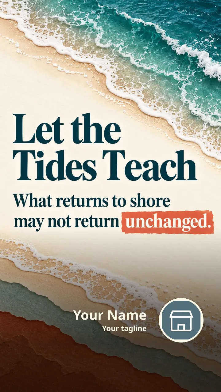 Let the Tides Teach - Quote Image, Sky