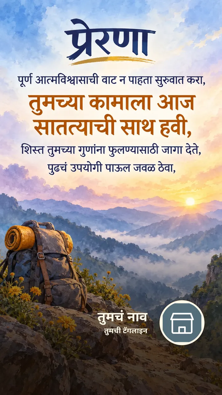 प्रेरणा - पूर्ण आत्मविश्वासाची वाट न पाहता सुरुवात करा, - तुमच्या - Motivation Image, निसर्ग, डोंगर