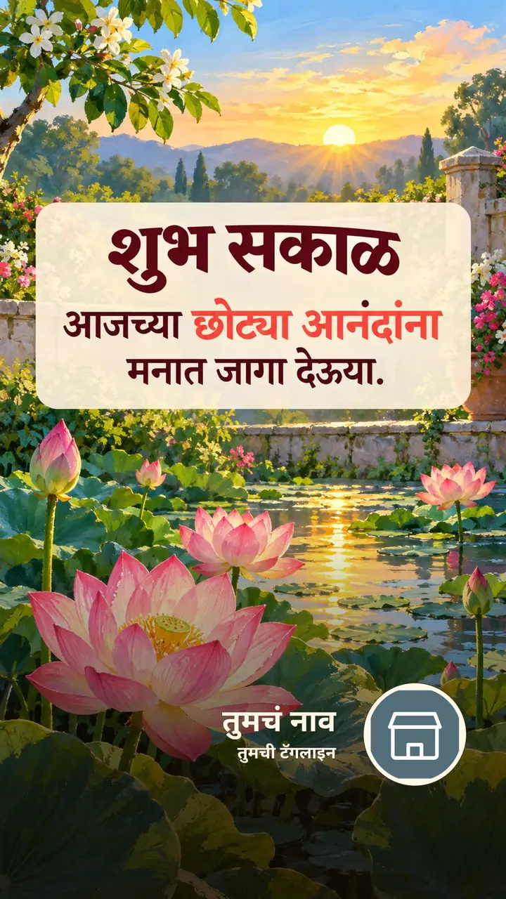 शुभ सकाळ - आजच्या छोट्या आनंदांना - Shubh Sakal Image, फुलं, कमळ, सूर्योदय