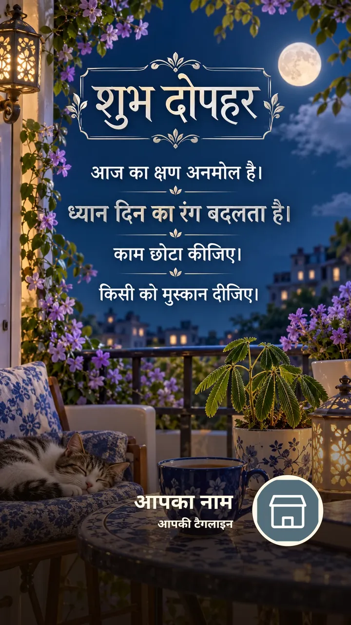 शुभ दोपहर - आज का क्षण अनमोल है। - ध्यान दिन का रंग - Dopahar Image