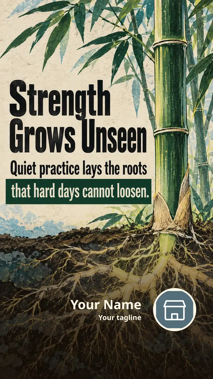 Strength Grows Unseen - Motivational Image, Nature