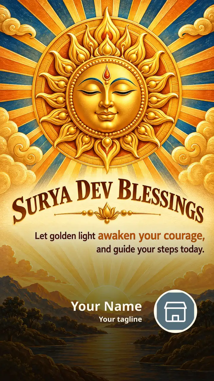 Surya Dev Blessings - Devotional Image, Surya Dev