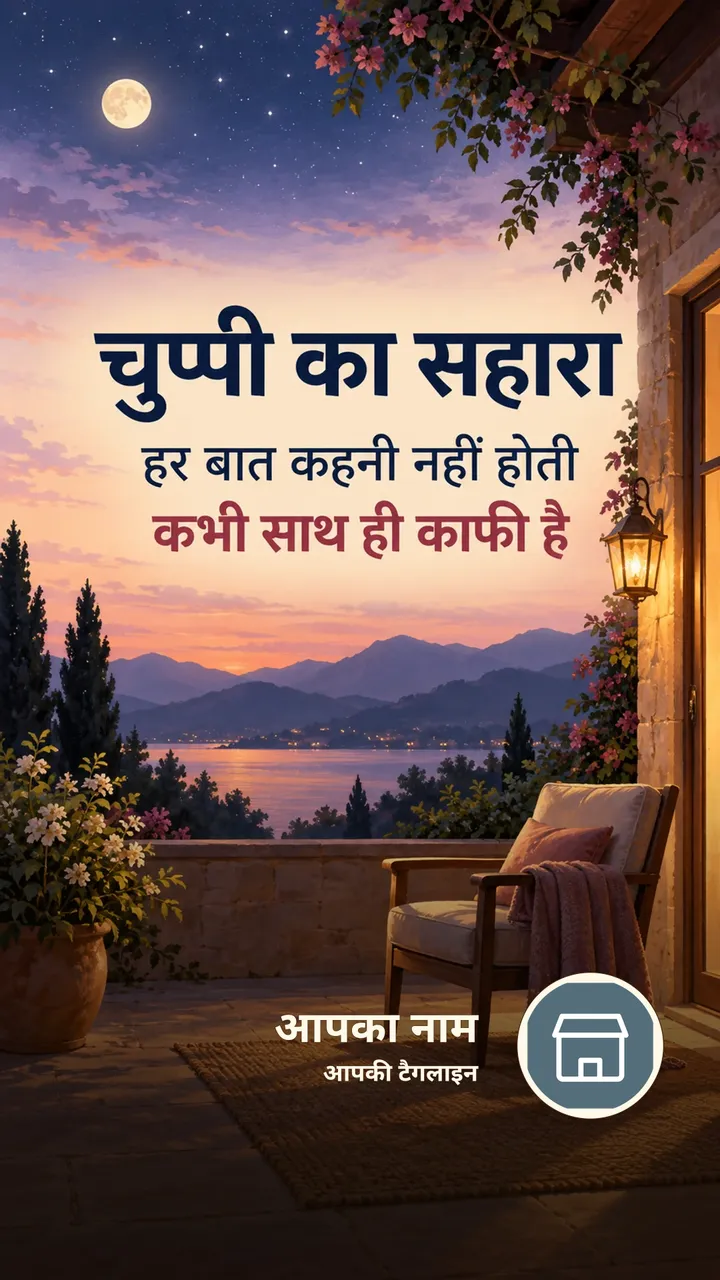 चुप्पी का सहारा - Suvichar Image, प्रकृति