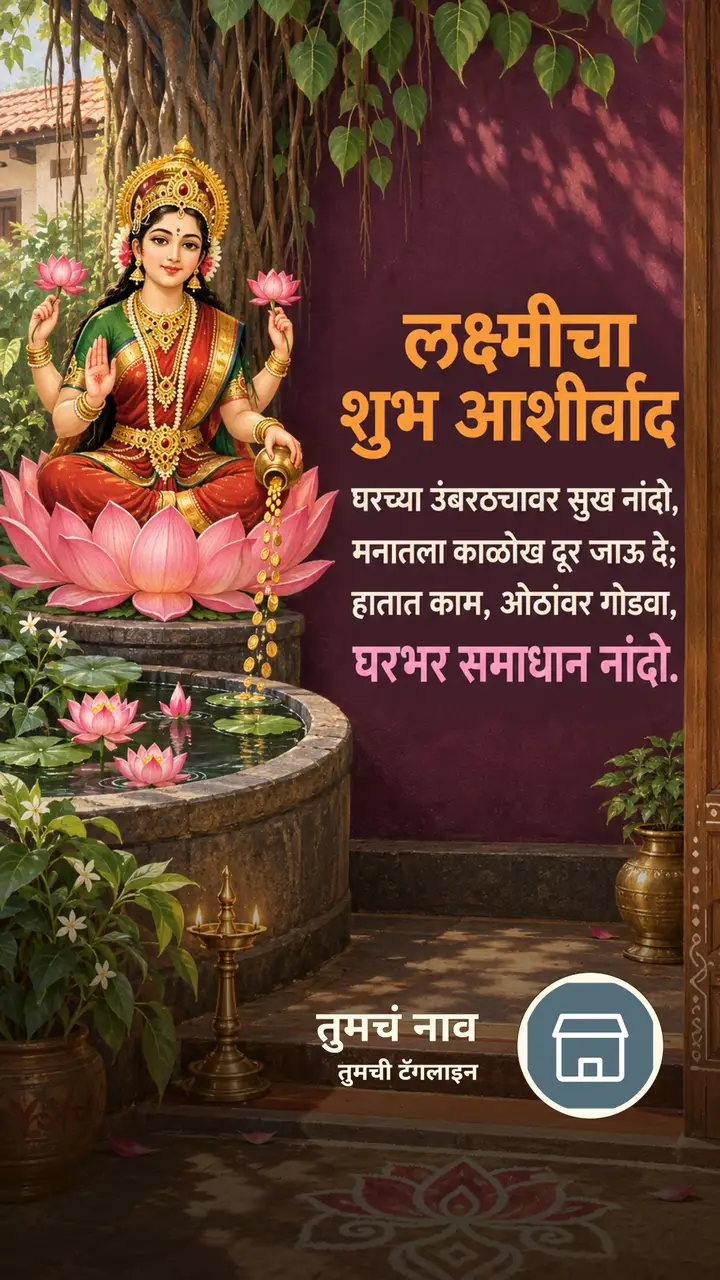 लक्ष्मीचा शुभ आशीर्वाद - Bhakti Image, फुलं, कमळ, लक्ष्मी