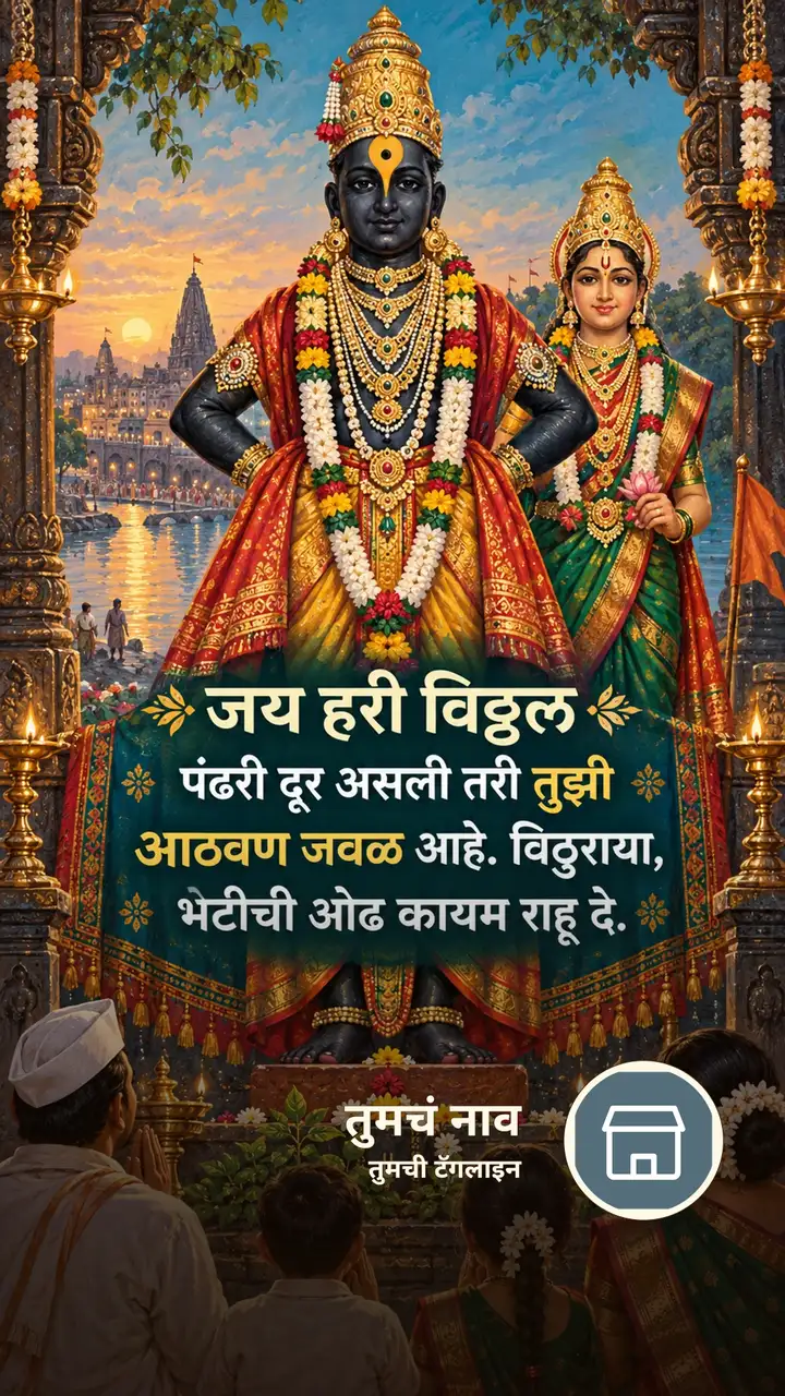 जय हरी विठ्ठल - पंढरी दूर असली तरी तुझी - Bhakti Image, फुलं, नदी, विठ्ठल