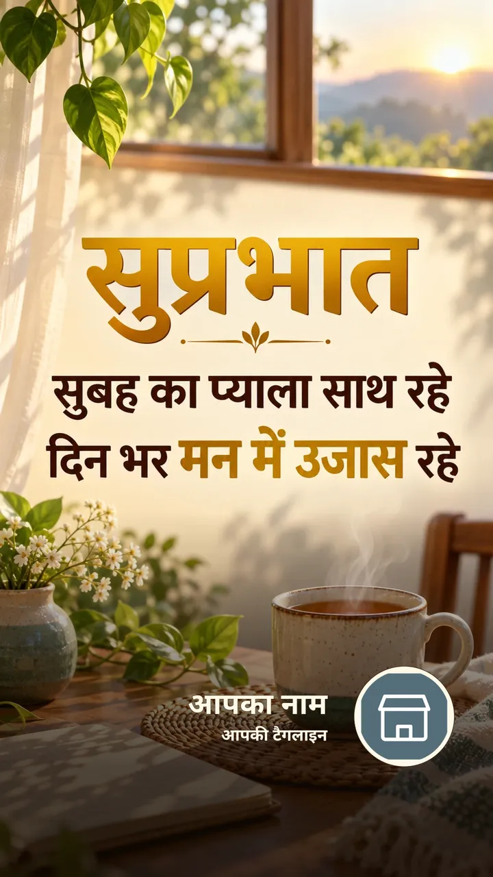 सुप्रभात - सुबह का प्याला साथ रहे - Suprabhat Image, चाय, कॉफ़ी