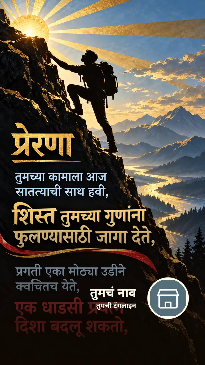 प्रेरणा - तुमच्या कामाला आज सातत्याची साथ हवी, - Motivation Image, निसर्ग, डोंगर
