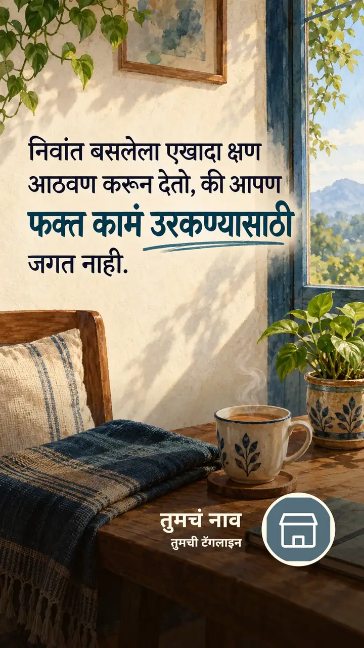 निवांत बसलेला एखादा क्षण - Suvichar Image, निसर्ग