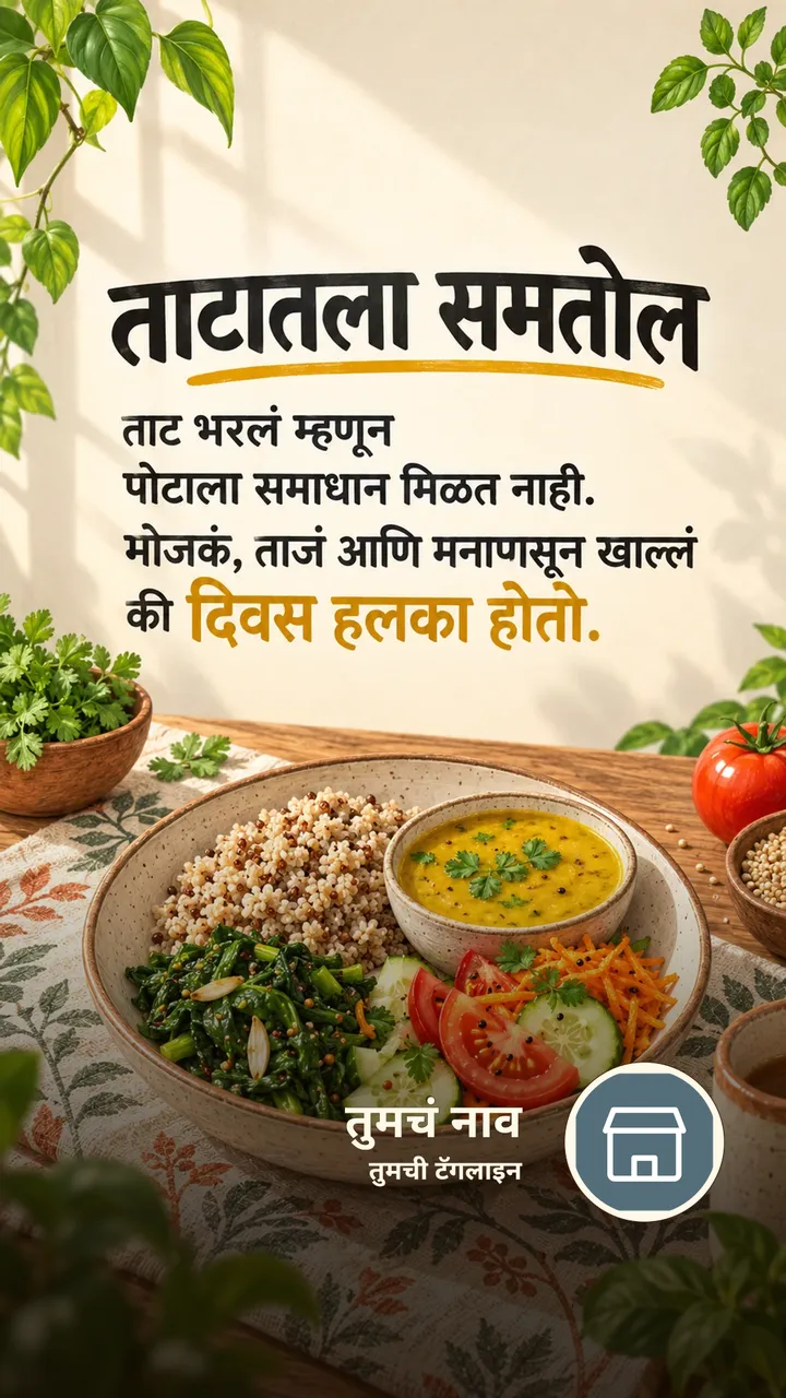 ताटातला समतोल - Suvichar Image, निसर्ग