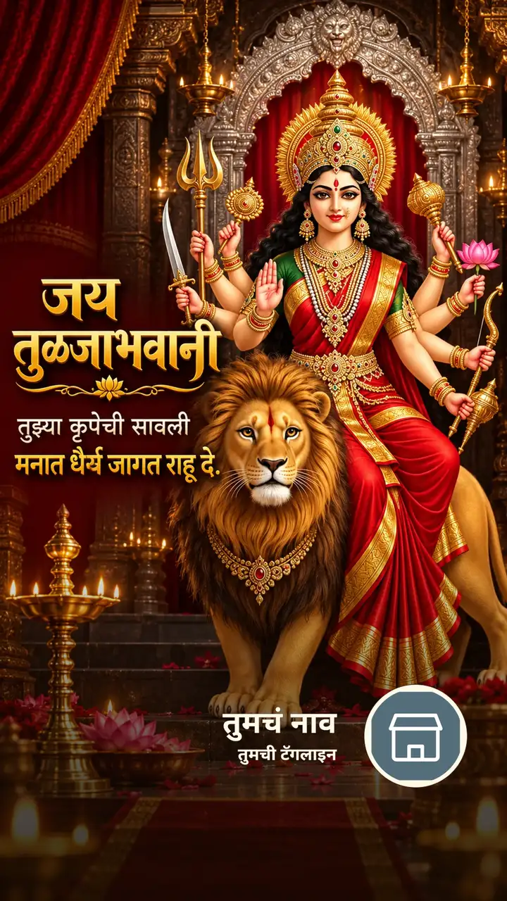 जय तुळजाभवानी - तुझ्या कृपेची सावली - Bhakti Image, कमळ, तुळजाभवानी