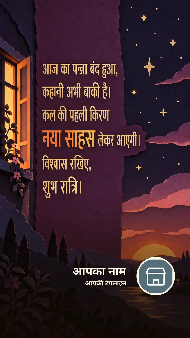 आज का पन्ना बंद हुआ, - Shubh Ratri Image, तारे