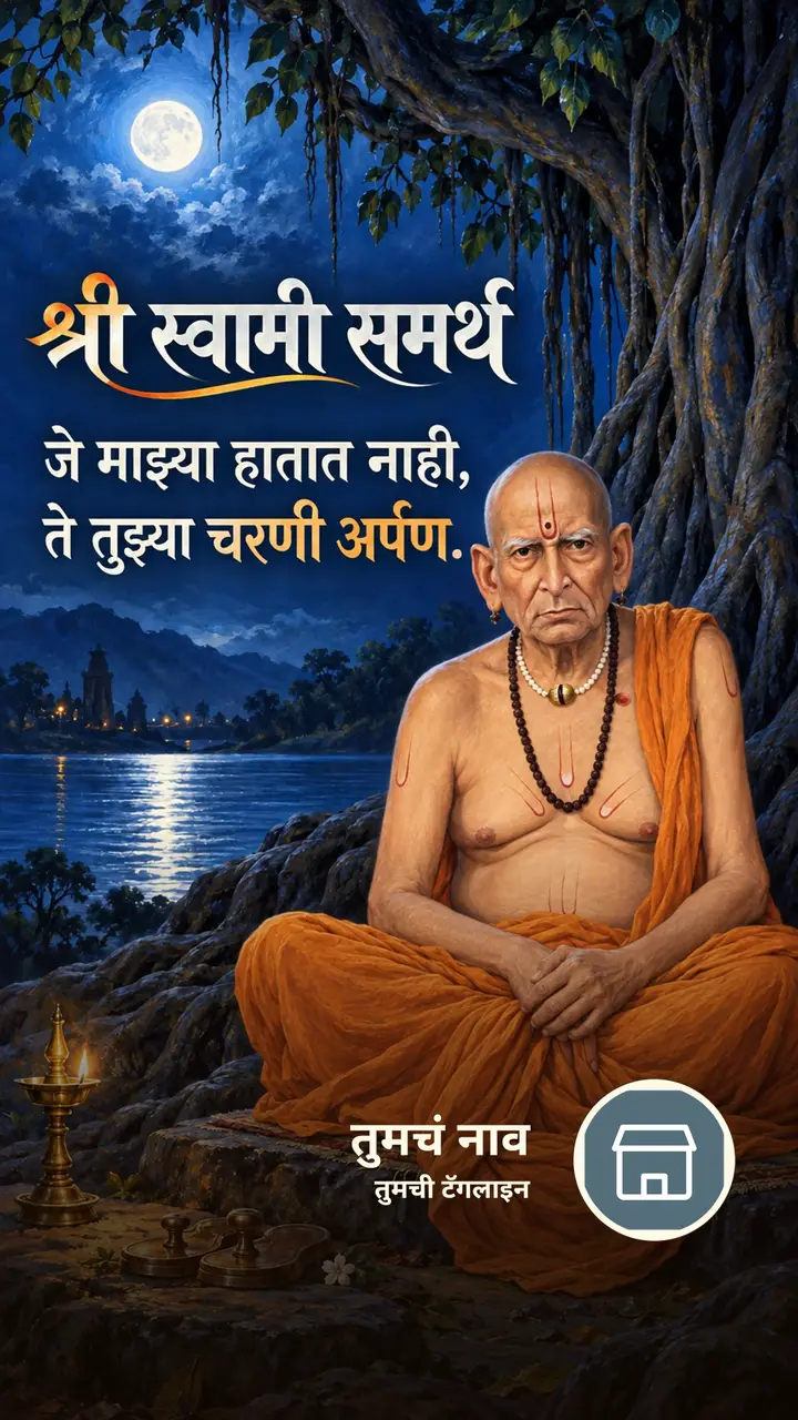 श्री स्वामी समर्थ - जे माझ्या हातात नाही, - Bhakti Image, निसर्ग, नदी, स्वामी समर्थ