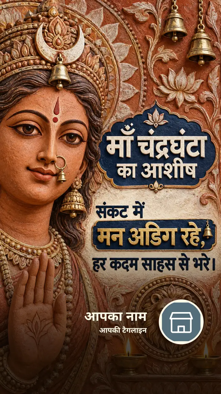 माँ चंद्रघंटा का आशीष - Bhakti Image, दीया, दुर्गा