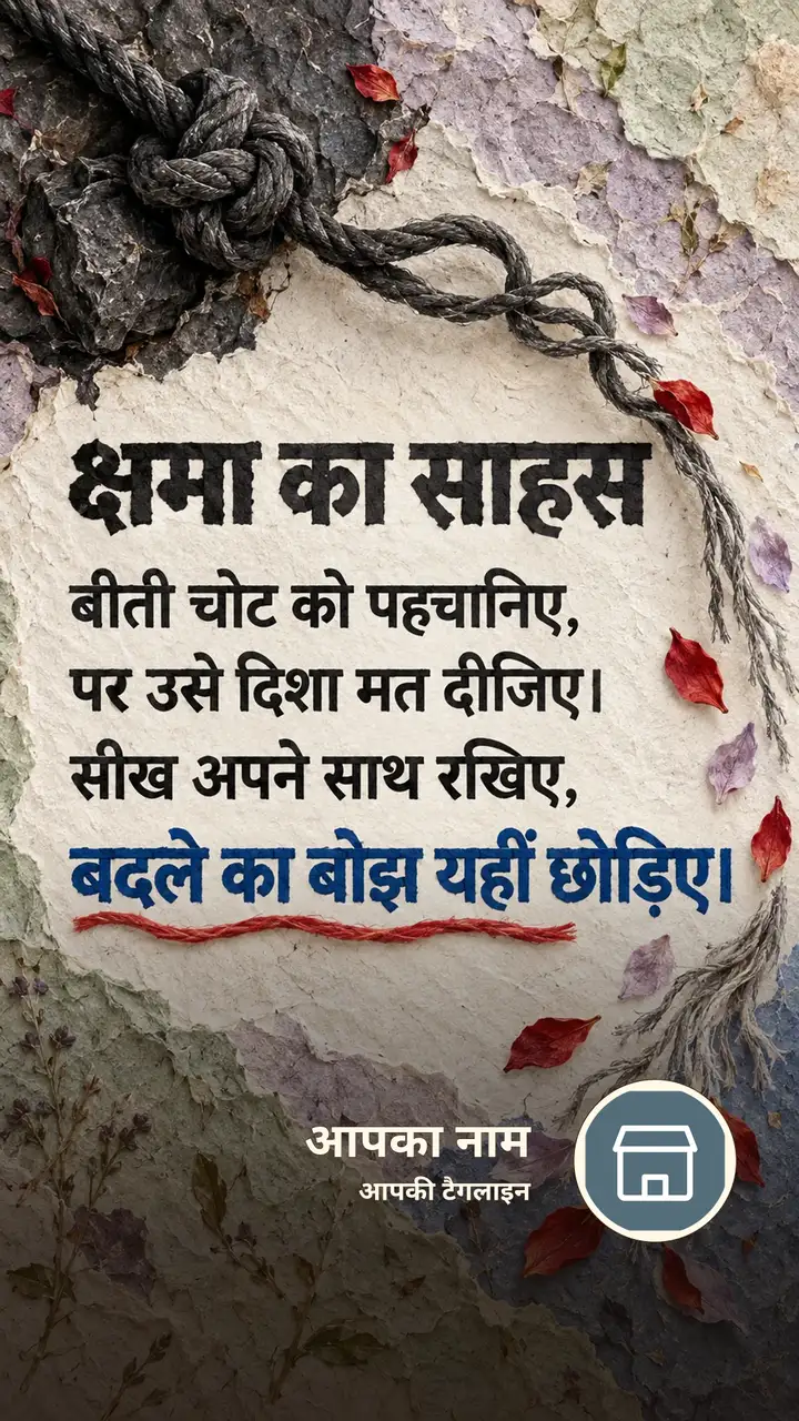 क्षमा का साहस - Suvichar Image, फूल