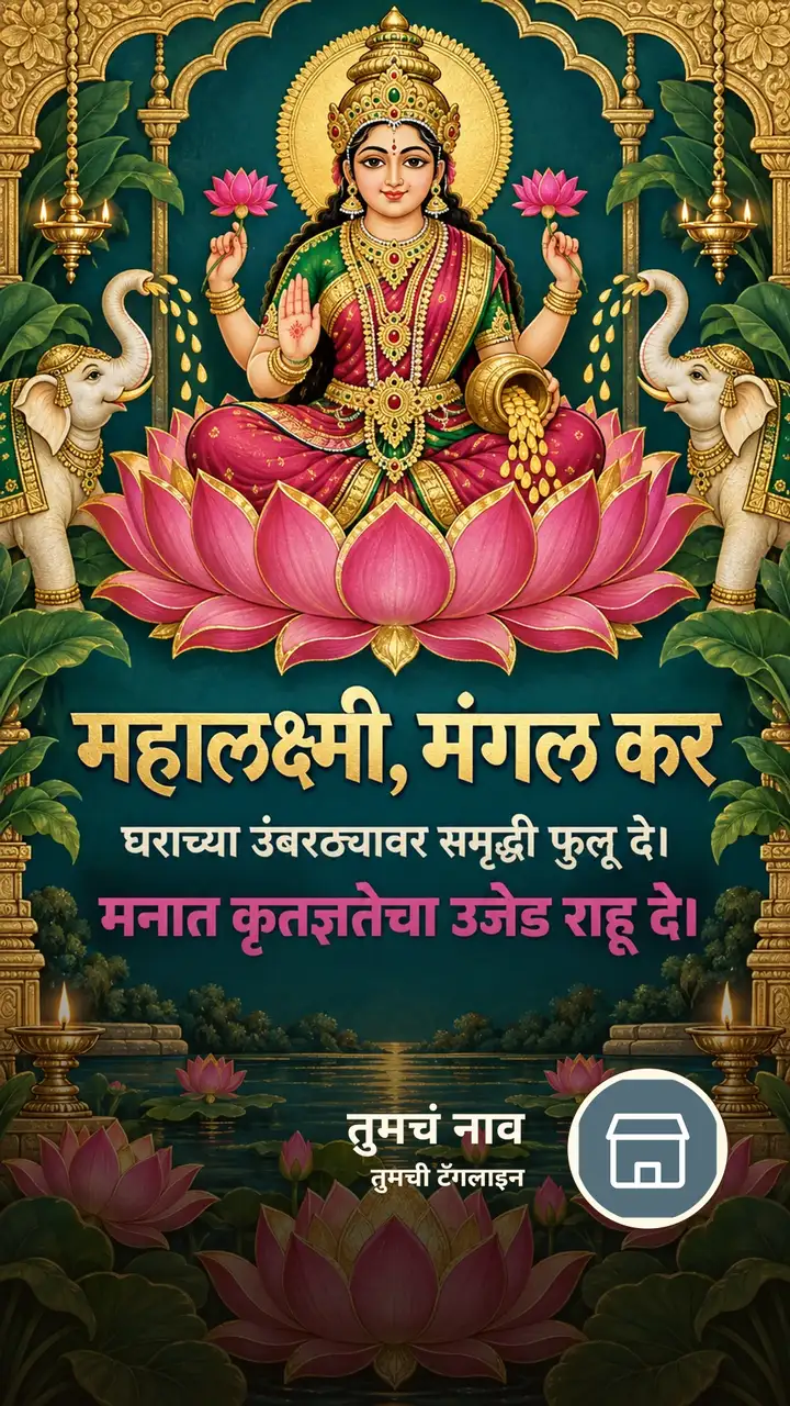 महालक्ष्मी, मंगल कर - Bhakti Image, फुलं, कमळ, लक्ष्मी