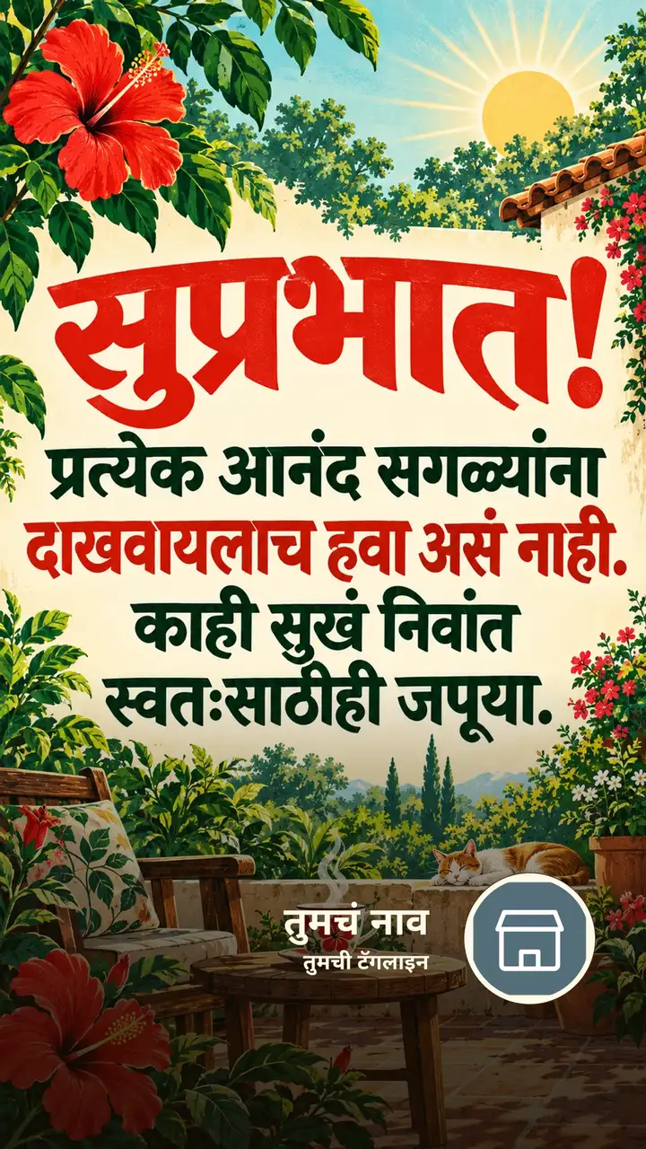सुप्रभात! - प्रत्येक आनंद सगळ्यांना - Shubh Sakal Image, फुलं, निसर्ग