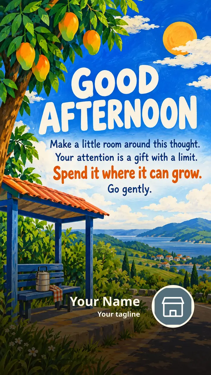 GOOD AFTERNOON - Make a little room around this thought. - Your - Afternoon Image
