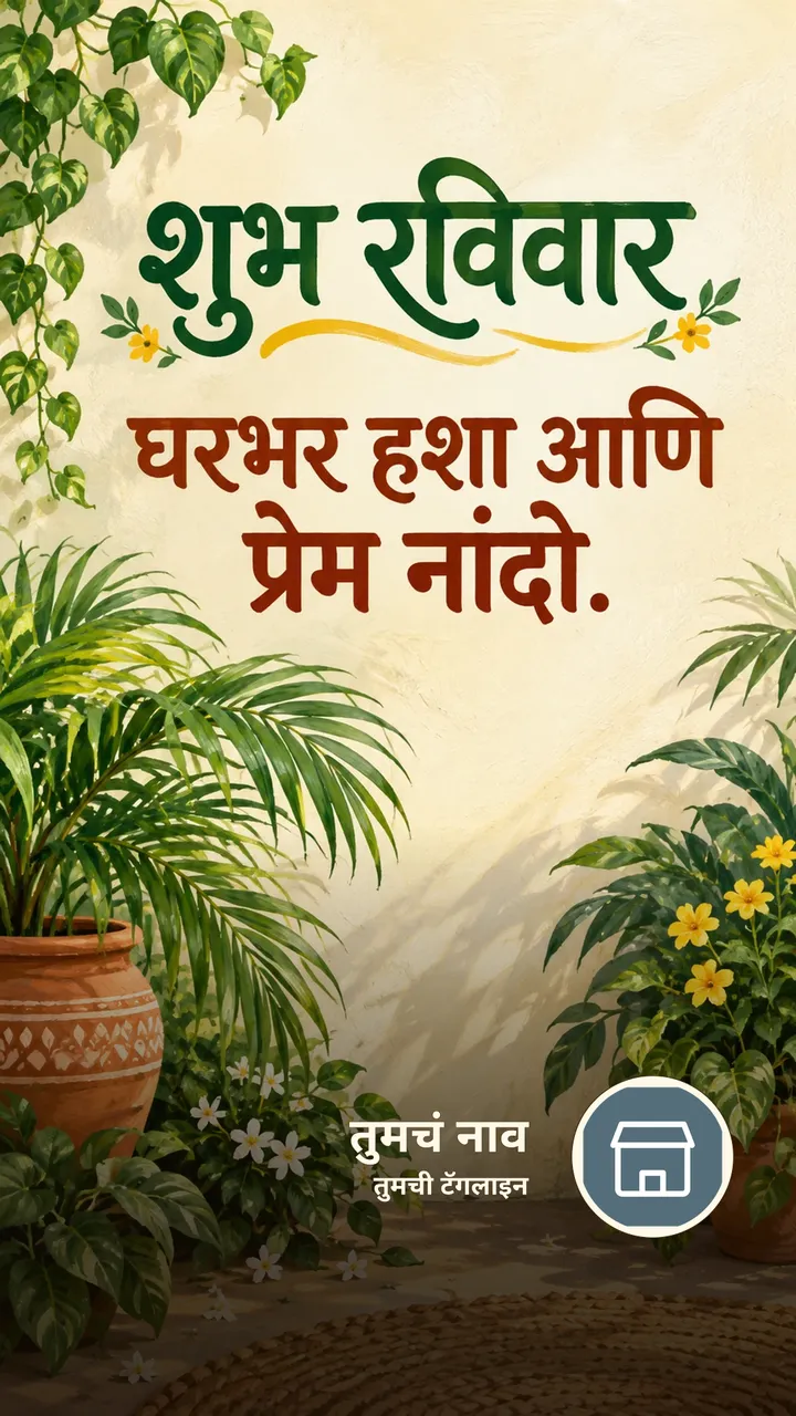 शुभ रविवार - घरभर हशा आणि प्रेम नांदो. - दिवसभराच्या शुभेच्छा Image, फुलं, निसर्ग