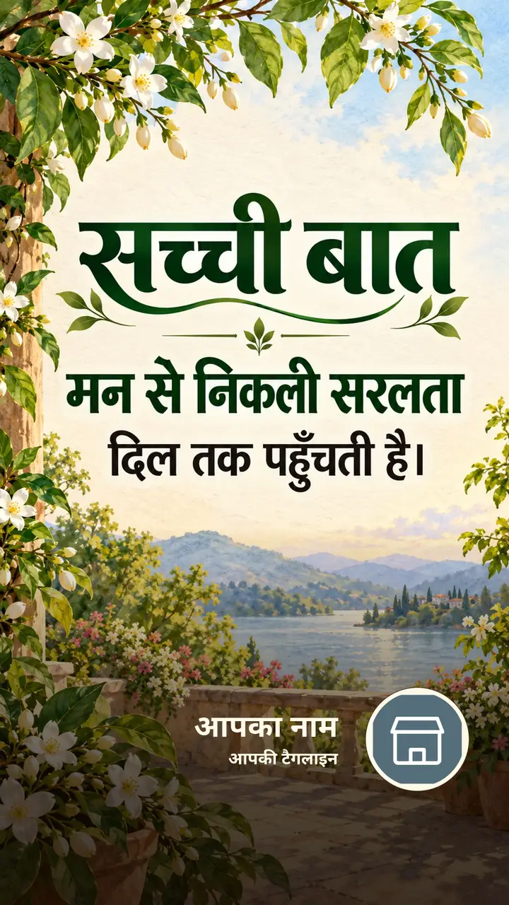 सच्ची बात - Suvichar Image, फूल
