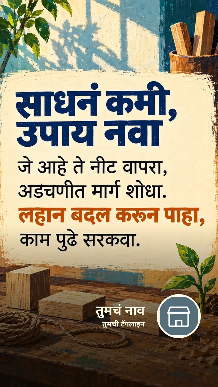 साधनं कमी, उपाय नवा - Motivation Image, निसर्ग