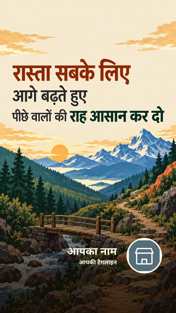 रास्ता सबके लिए - Suvichar Image, प्रकृति, पहाड़