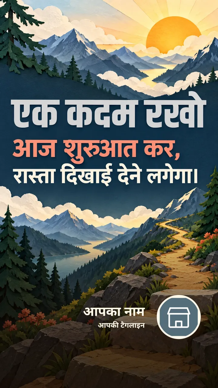 एक कदम रखो - Motivational Image, प्रकृति, पहाड़