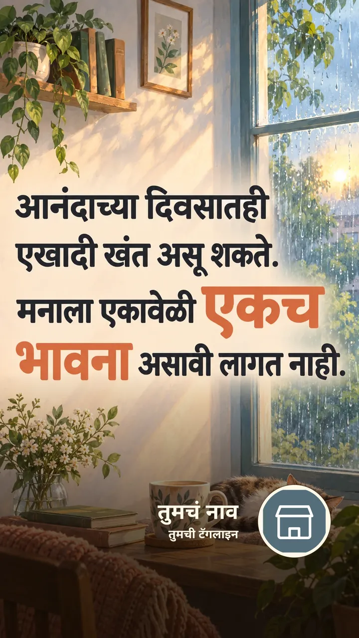 आनंदाच्या दिवसातही - Suvichar Image, पाऊस