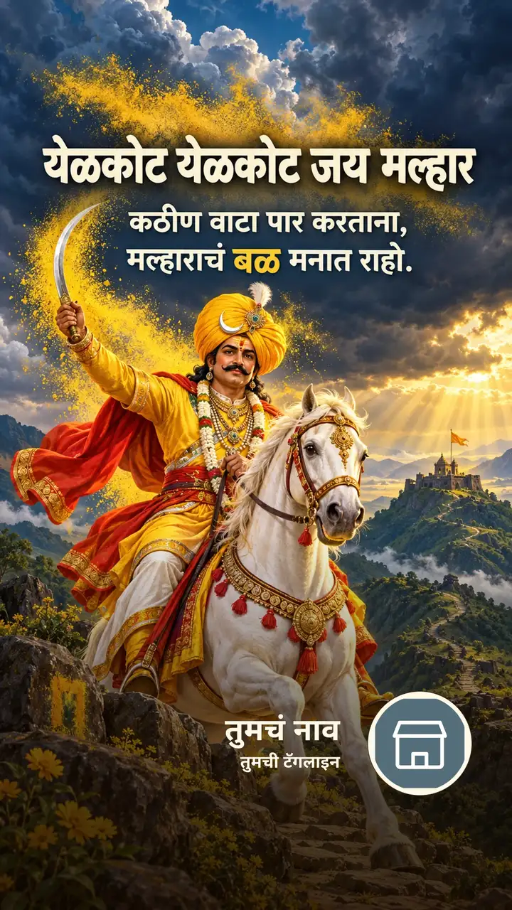 येळकोट येळकोट जय मल्हार - कठीण वाटा पार करताना, - Bhakti Image, फुलं, डोंगर, खंडोबा