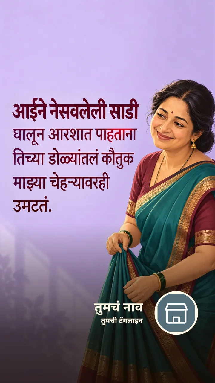 आईने नेसवलेली साडी - नातीगोती Image, आई
