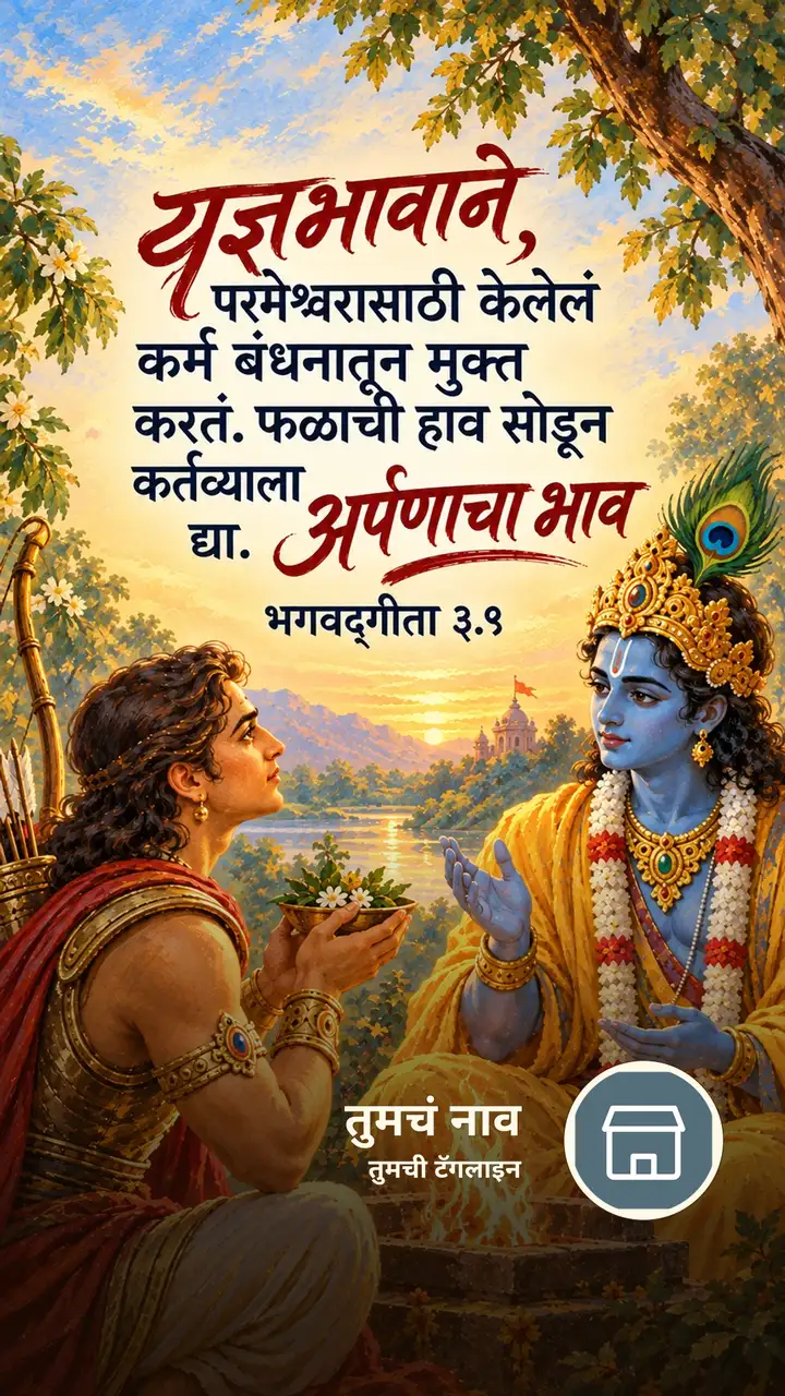 यज्ञभावाने, परमेश्वरासाठी केलेलं कर्म - Bhakti Image, कृष्ण