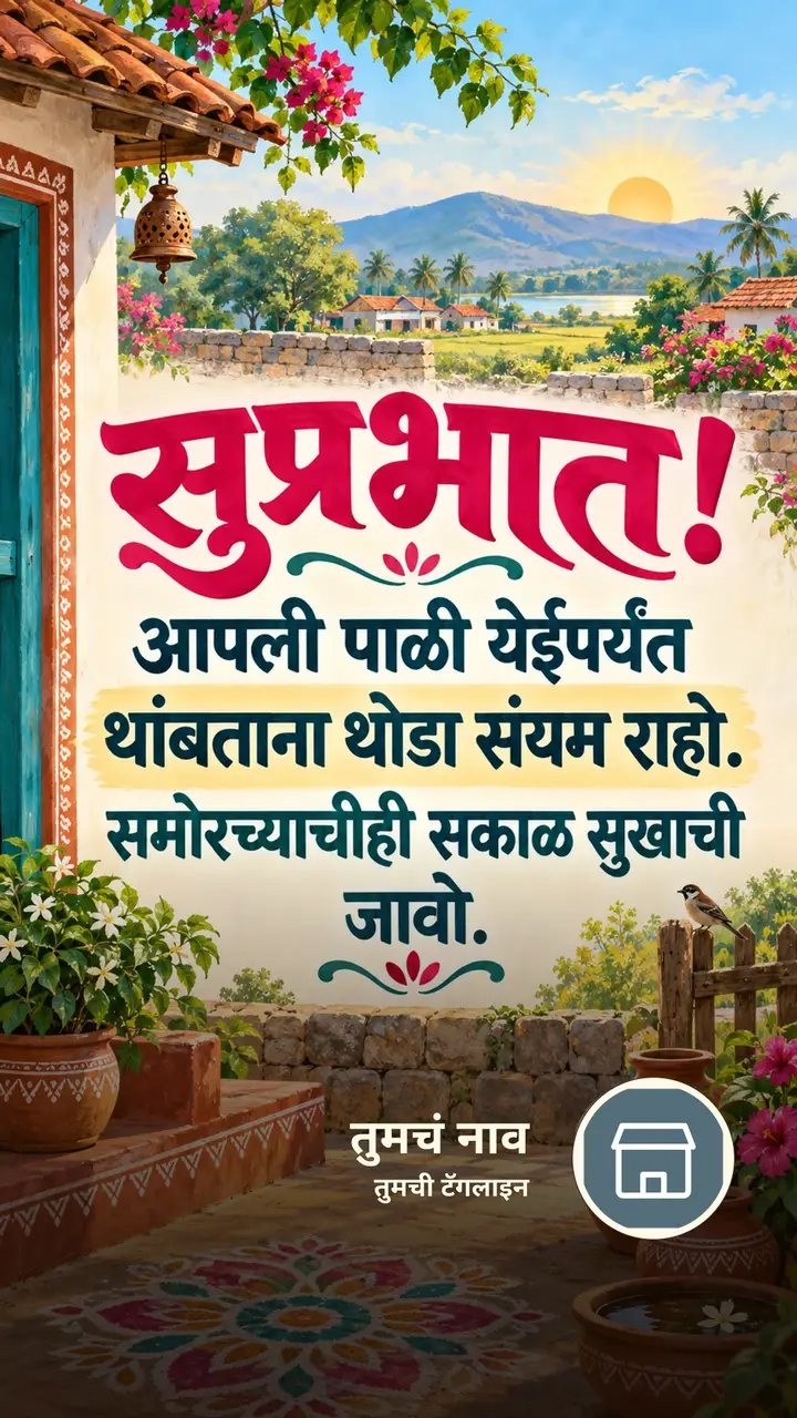 सुप्रभात! - आपली पाळी येईपर्यंत - Shubh Sakal Image, निसर्ग, गाव